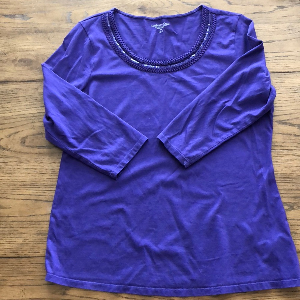 Coldwater Creek Purple T-Shirt